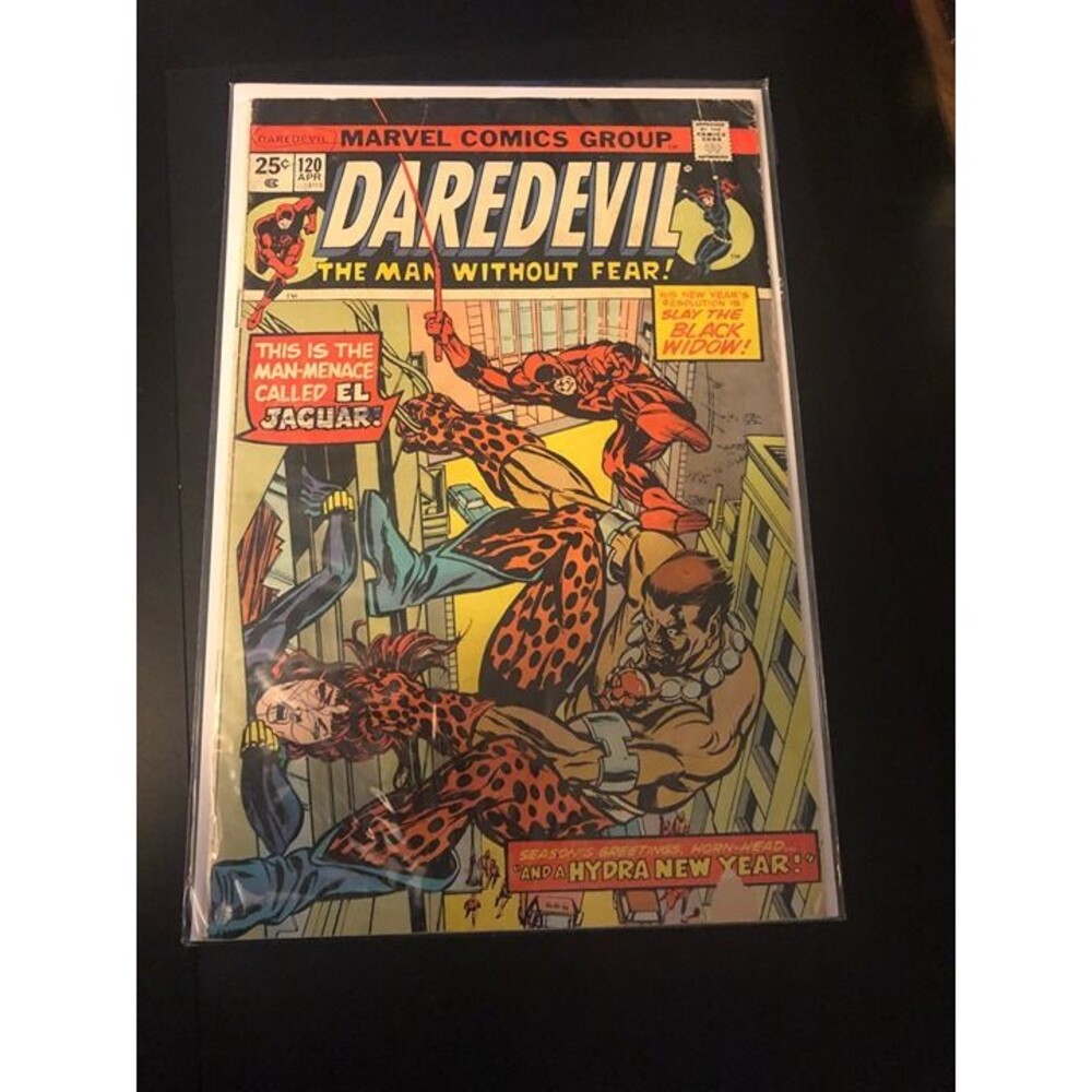 Daredevil #120 Marvel 1975 1st Jaguar & controversial buttslap Fine no stamp